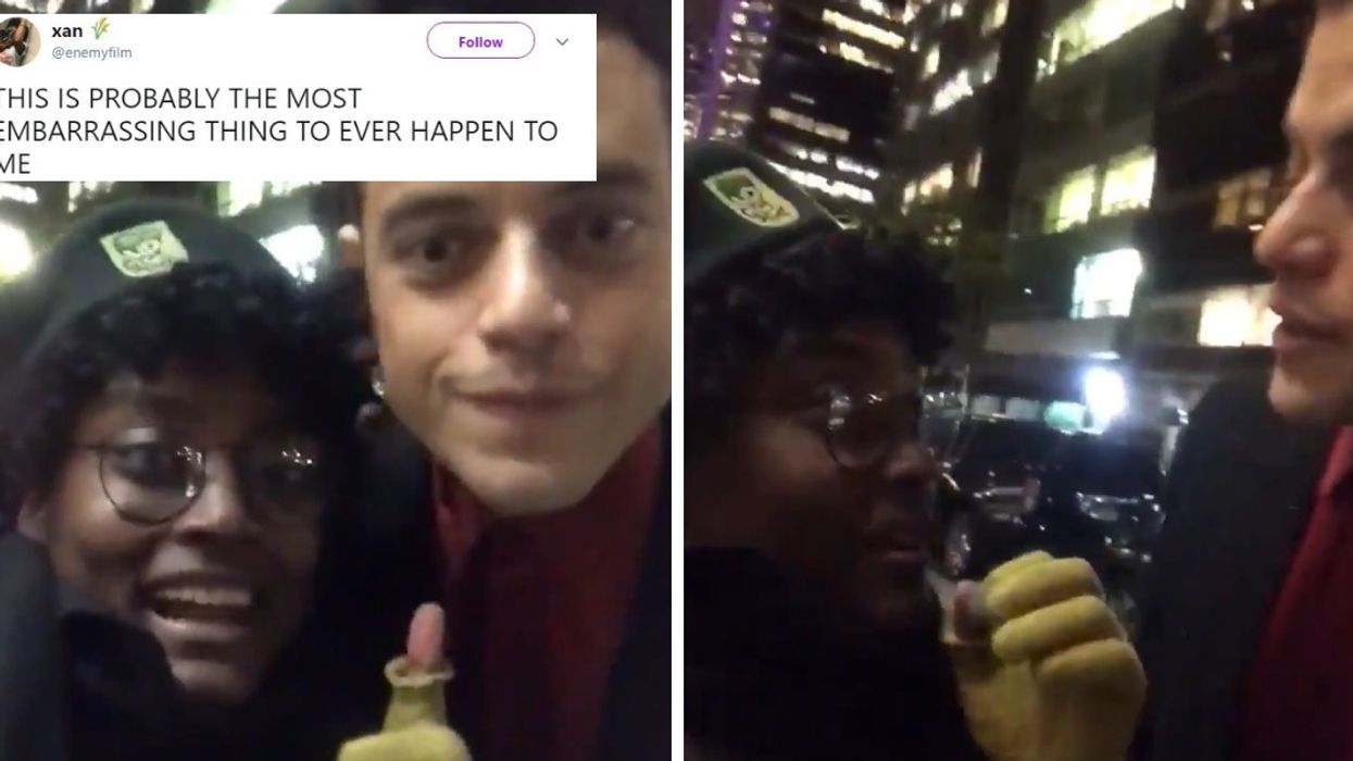 Fan's Attempt To Take Selfie Video Of Rami Malek Goes Hilariously Awry 😂