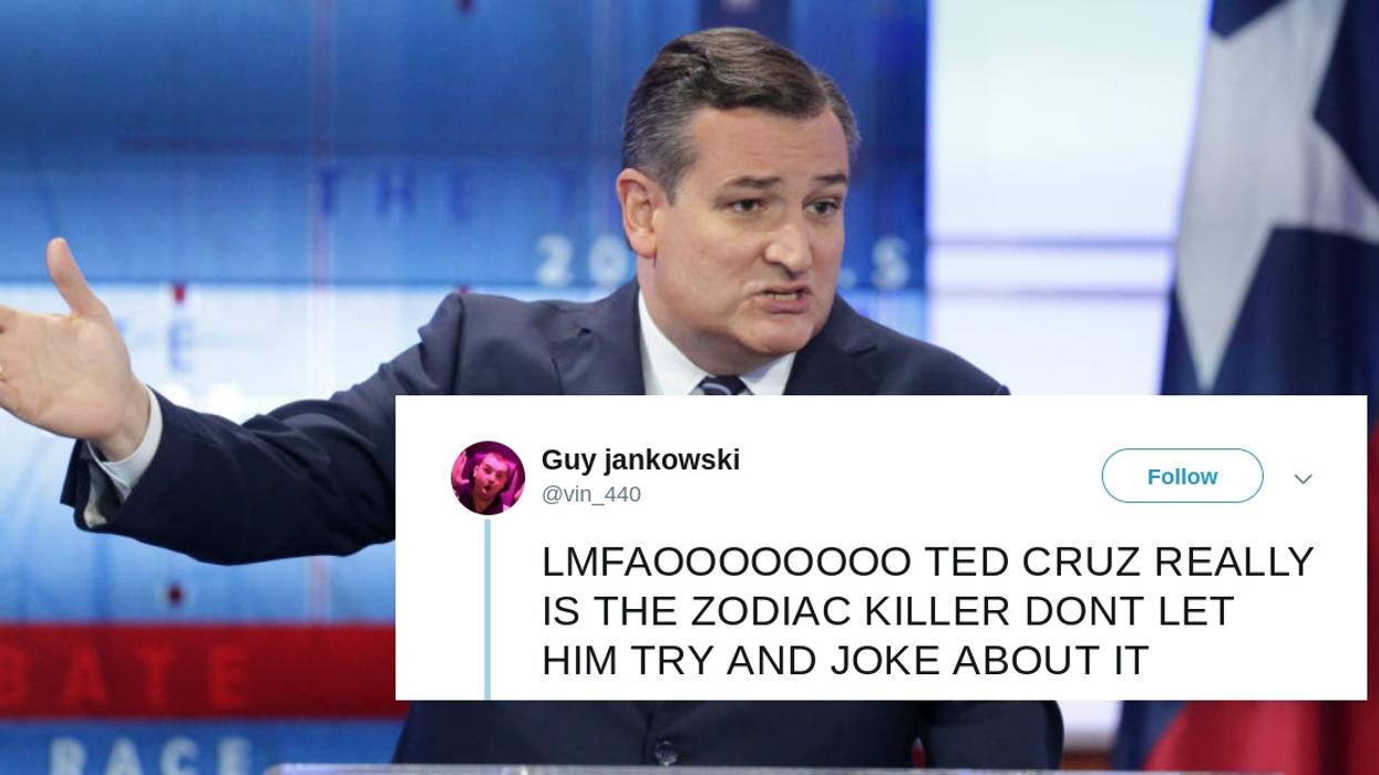Ted Cruz Gave Twitter A Very 'Zodiac Killer' Halloween Greeting—And People Had Lots Of Feelings About It 😳