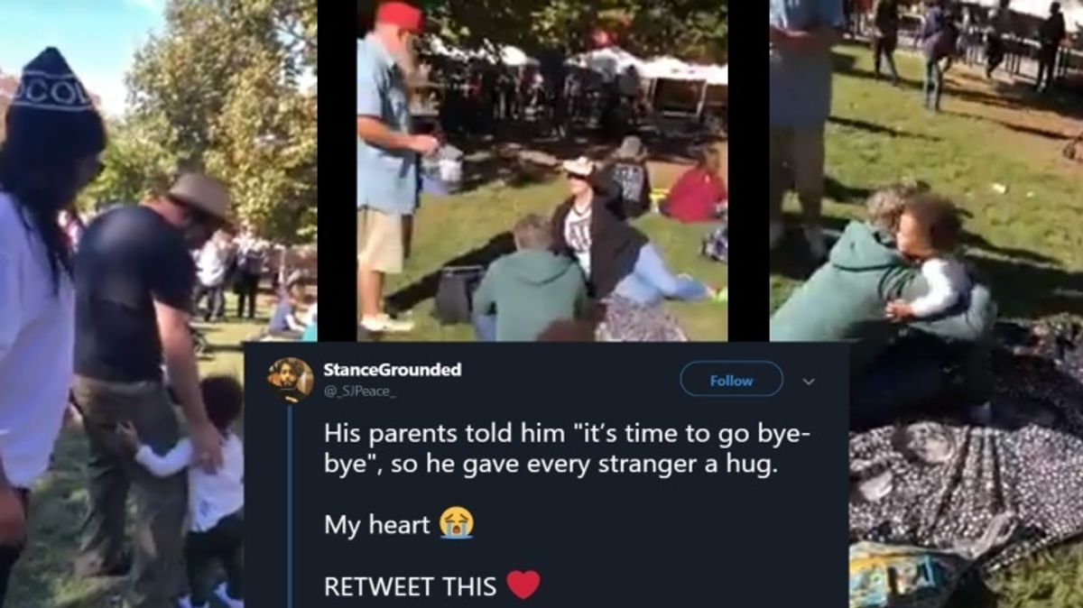 This Viral Video Of A Little Boy Giving Hugs To Strangers Is Giving Us All The Feels 😍