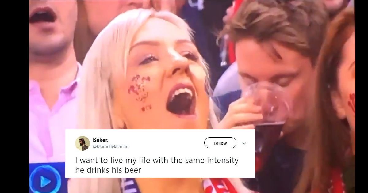 Guy Caught On TV Staring Lovingly At His Beer—And We Know The Feeling Well 😍