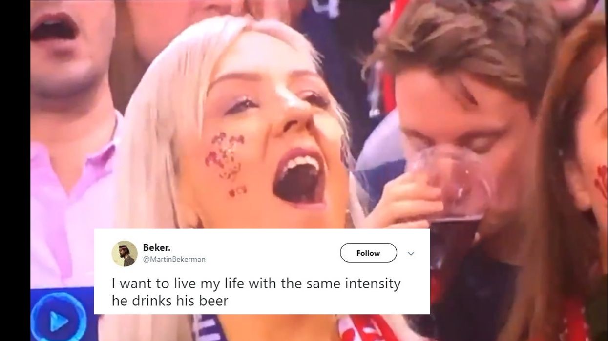 Guy Caught On TV Staring Lovingly At His Beer—And We Know The Feeling Well 😍