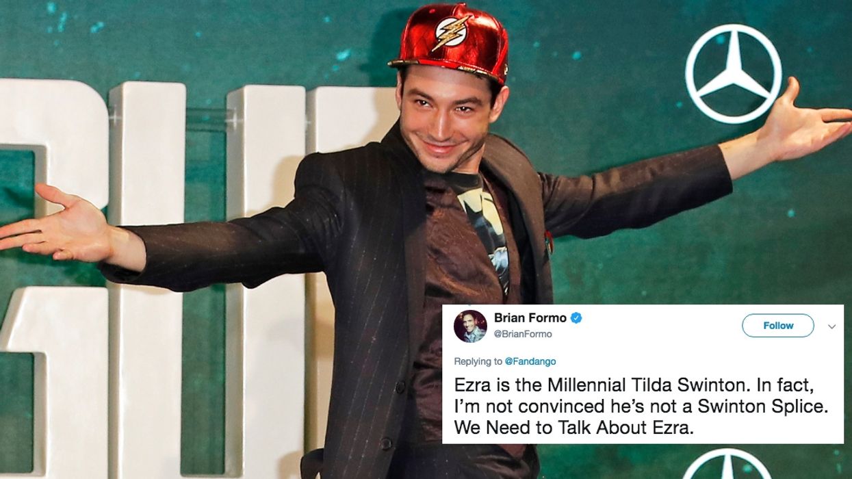 Ezra Miller's 'Sleeping Bag Couture' Look Totally Stole The Show On The 'Fantastic Beasts' Red Carpet