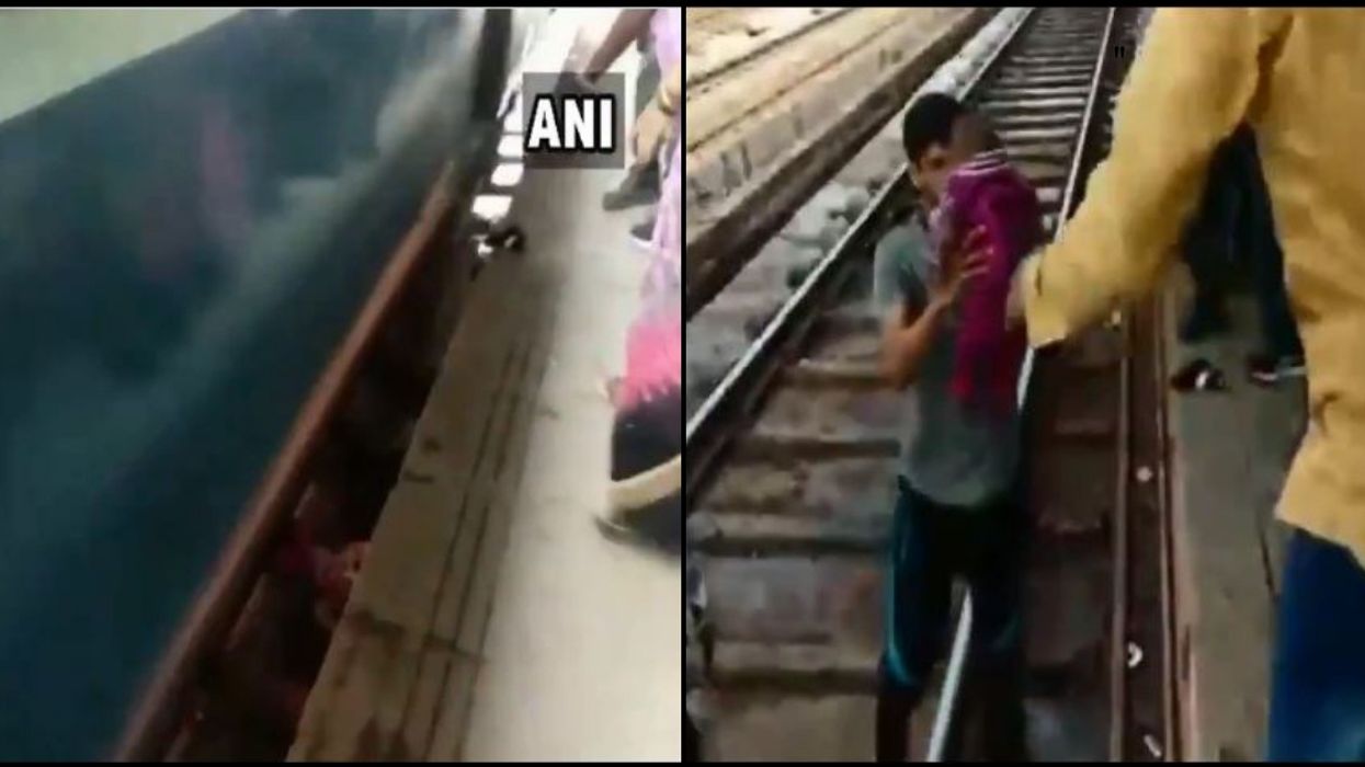 Toddler Is Miraculously Uninjured After Being Dropped Onto Train Tracks In Intense Video 😮