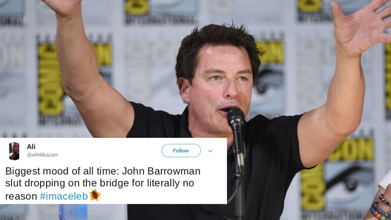 Footage Of John Barrowman Dropping It Like It's Hot While Crossing A Tiny Bridge Is Pure Mood 🔥
