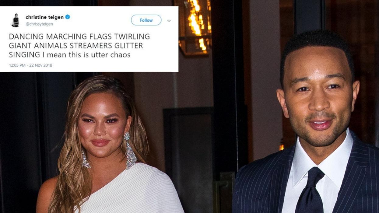 Macy's Used One Of Chrissy Teigen's Tweets From 2014 About The Thanksgiving Day Parade To Roast Her And John Legend 😂