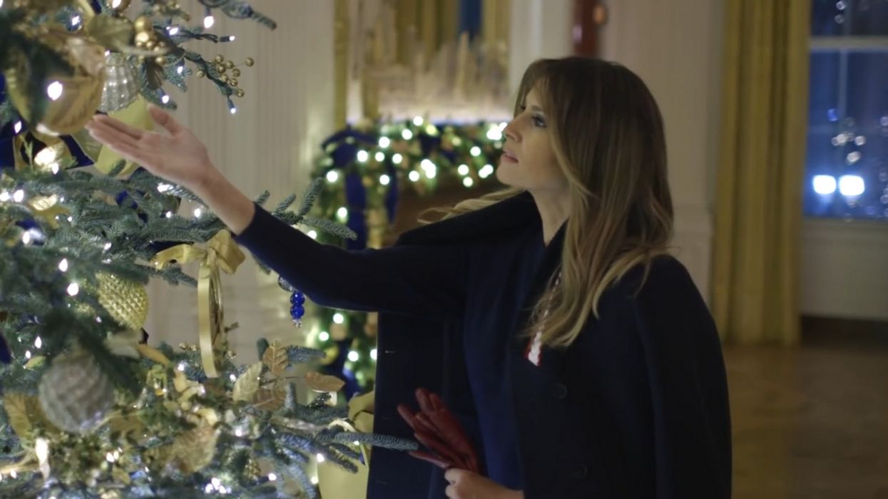 Melania Just Revealed The White House Christmas Decorations—Including Creepy Blood-Red Trees 😱