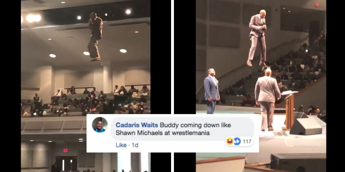 Church Rafters Falling 'Flying Preacher' Makes Dramatic Entrance From Church Rafters In Viral ...