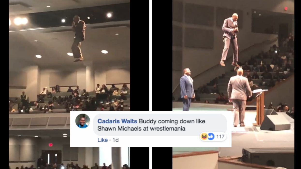'Flying Preacher' Makes Dramatic Entrance From Church Rafters In Viral Video—And It's Certainly Something To Behold 😮