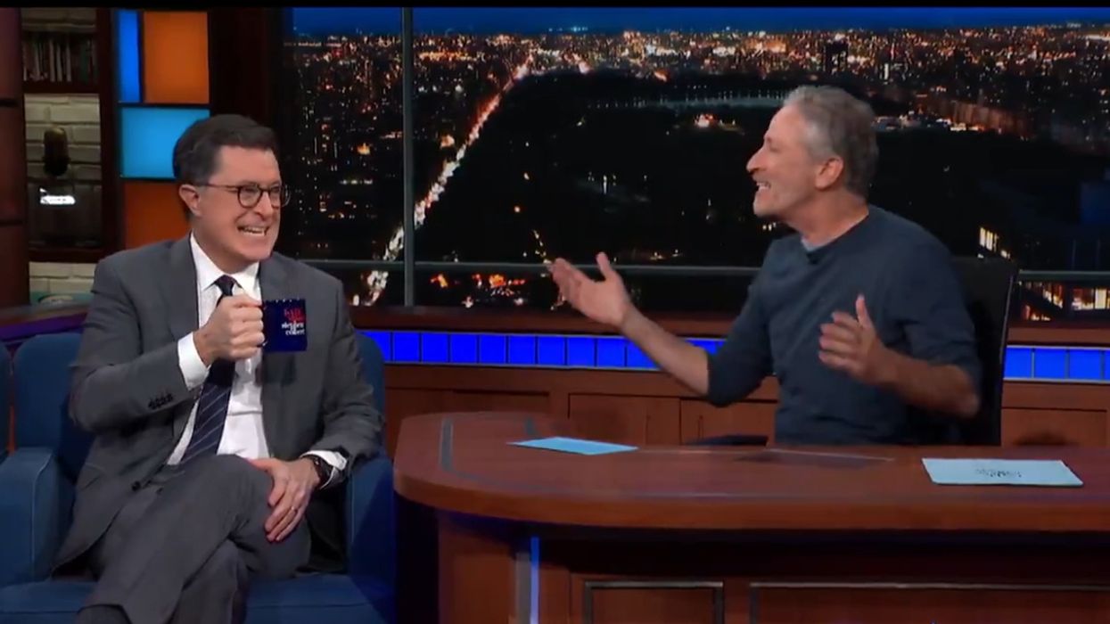 Jon Stewart Perfectly Describes The Colorful Way Stephen Colbert Deals With Trump