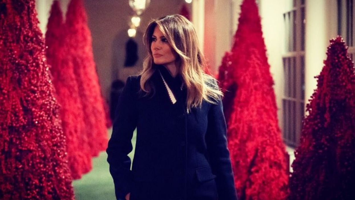 Melania Trump Just Responded To The Criticism Surrounding Her Blood Red Christmas 'Decor'