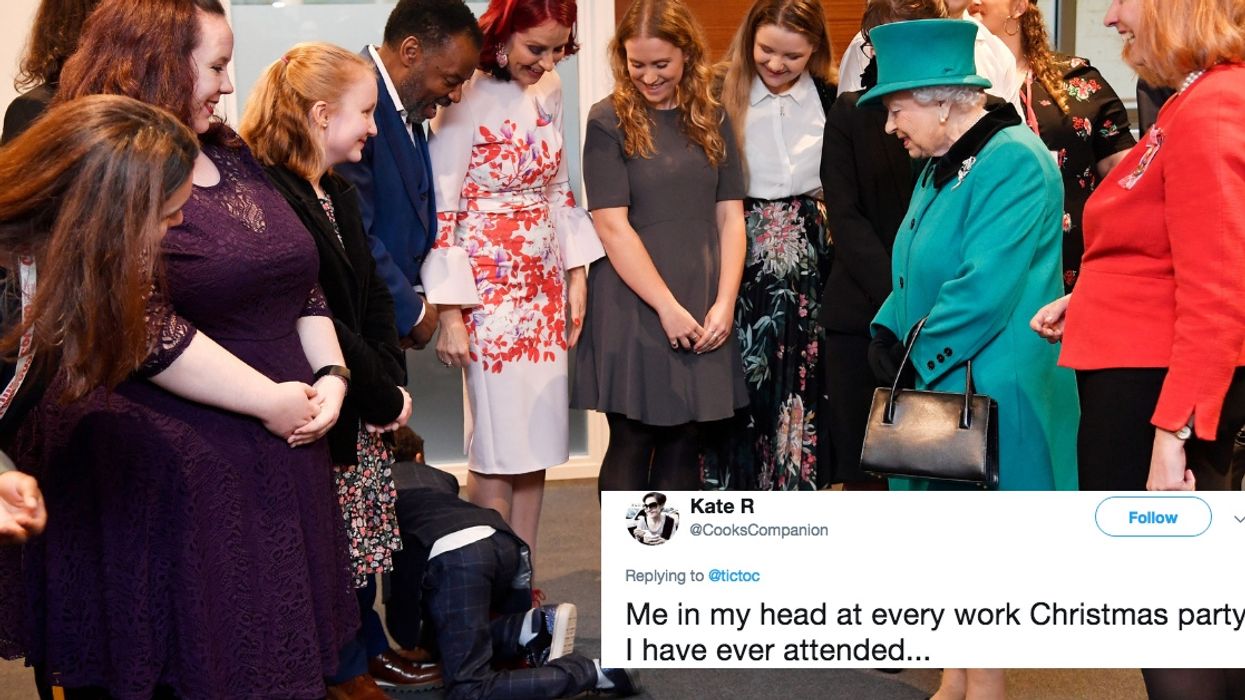 9-Year-Old Can't Handle Meeting The Queen—So He Promptly Crawls Away From Her 😂
