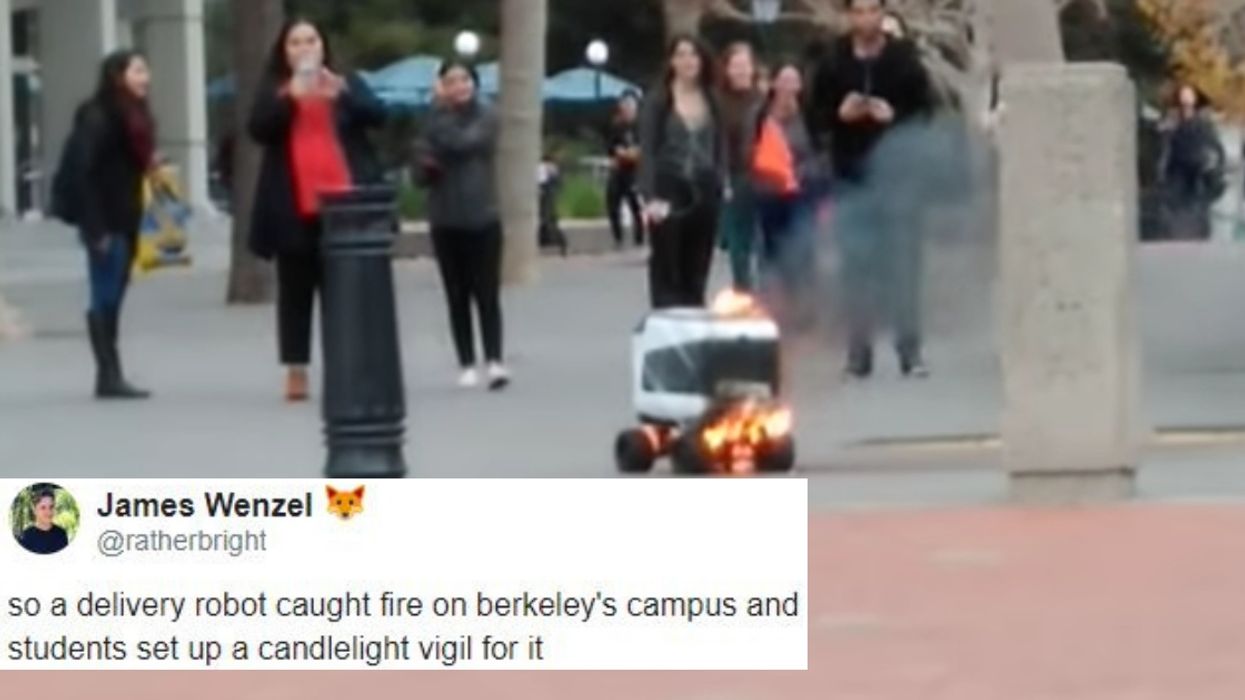 UC Berkeley Students Hold Candlelight Vigil For Poor Delivery Robot Who Caught On Fire