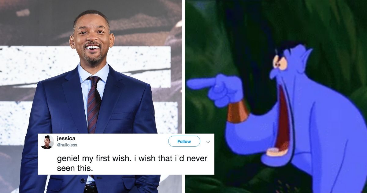 We're Getting Our First Look At Will Smith's Genie From 'Aladdin'—And People Have Lots Of Feelings 😮