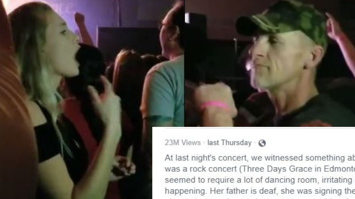 Daughter Goes Viral After Being Caught On Video Signing Song For Her Deaf Father At Rock Concert