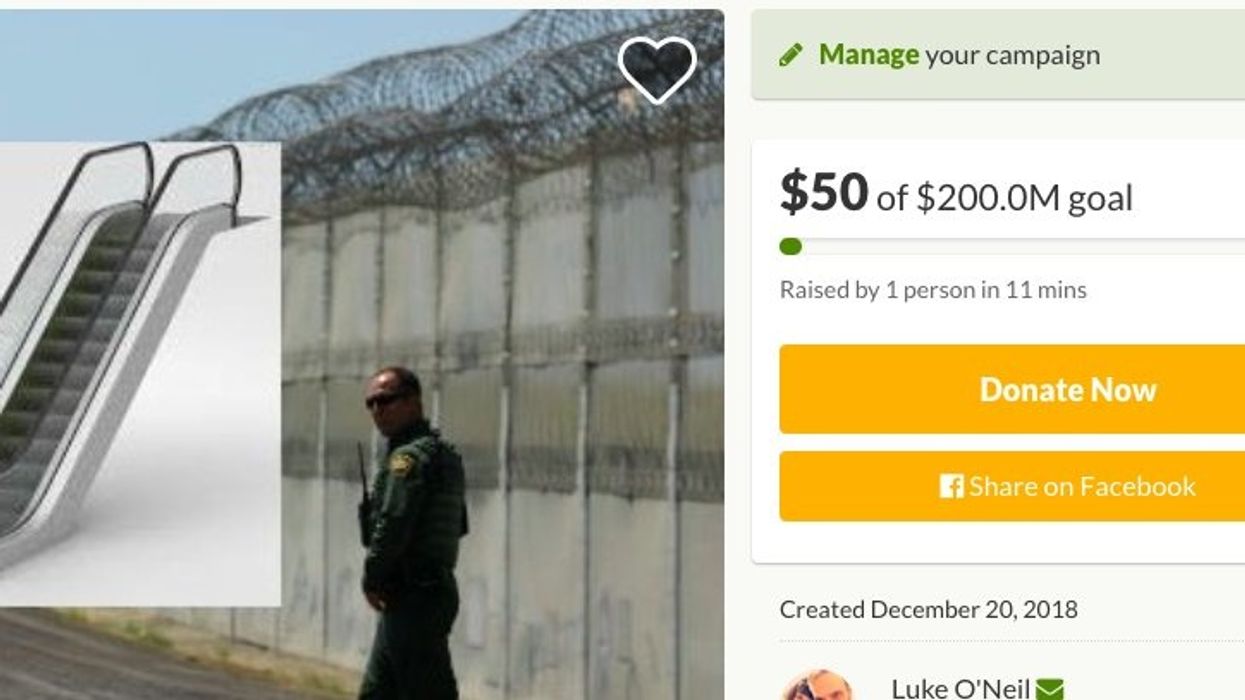 Someone Started A GoFundMe To Build Escalators Over Trump's Border Wall