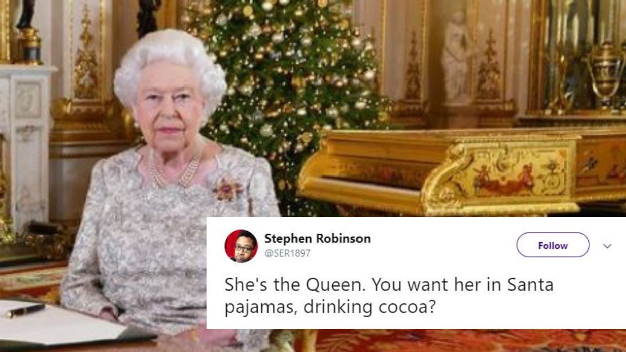 The Queen's Christmas Day Speech Was Upstaged By An Ornate Gold Piano Behind Her đź