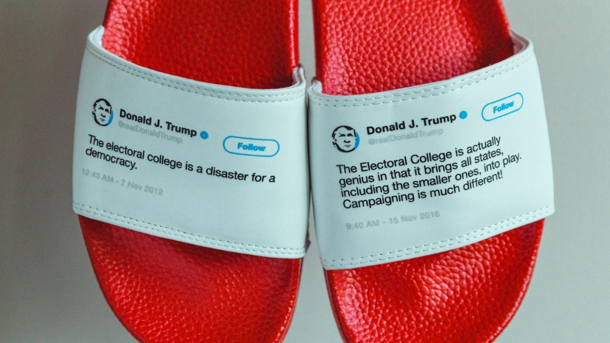 Guy Makes Actual Flip-Flops Out Of Trump's Flip-Flopping Tweets 🔥