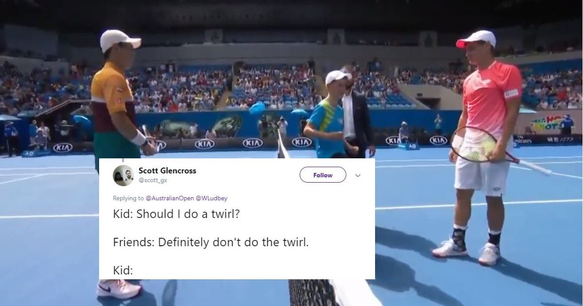 Coin Toss Kid Seizes The Moment And Breaks Out An Epic Dance Move At The Australian Open 🕺😂
