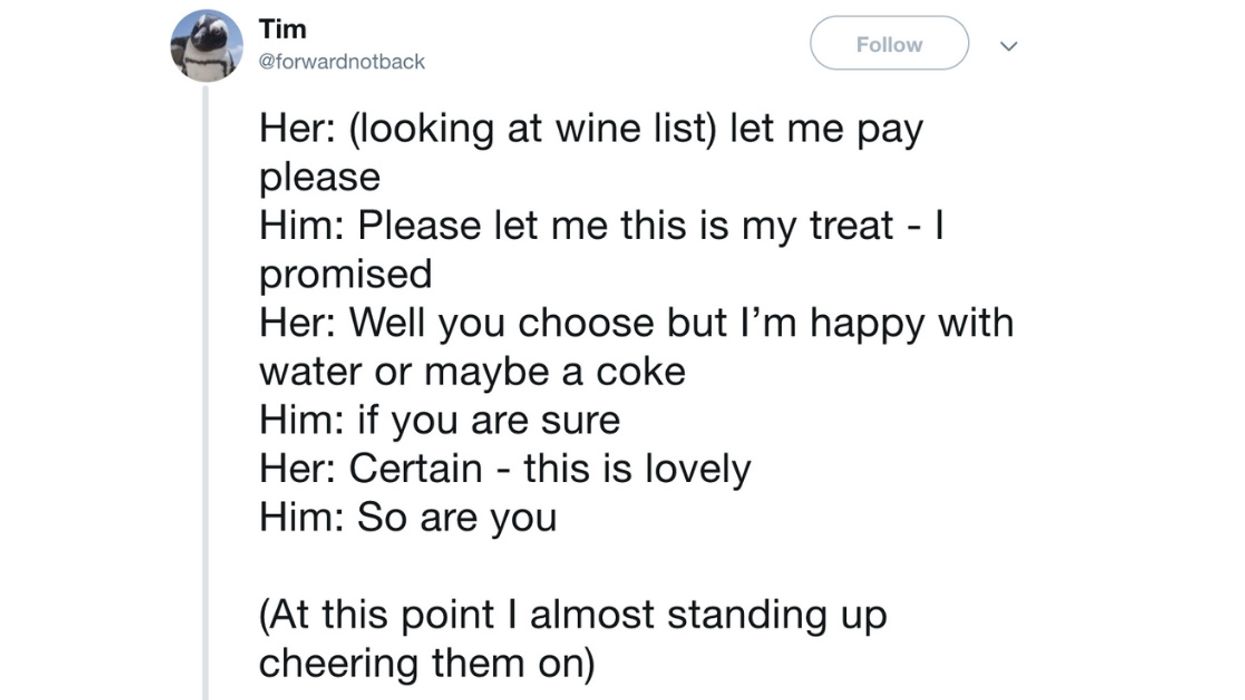 This Story Of A Waiter Coming Through For A Young Couple On A Date At A Fancy Restaurant Has Us Cheering So Hard ❤️