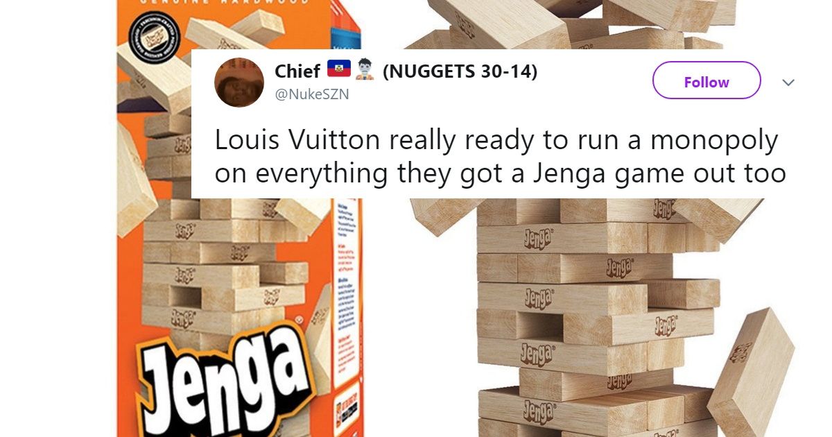 Louis Vuitton is Releasing a $2,400 Jenga Game and It's the Most Extra Thing We've Seen In A Long While