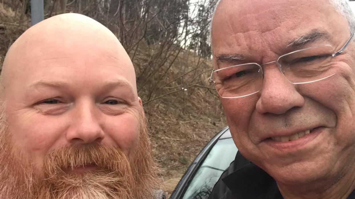 A Disabled Veteran Stopped to Help Colin Powell on the Side of the Road and Their Interaction is Giving Us All the Feels