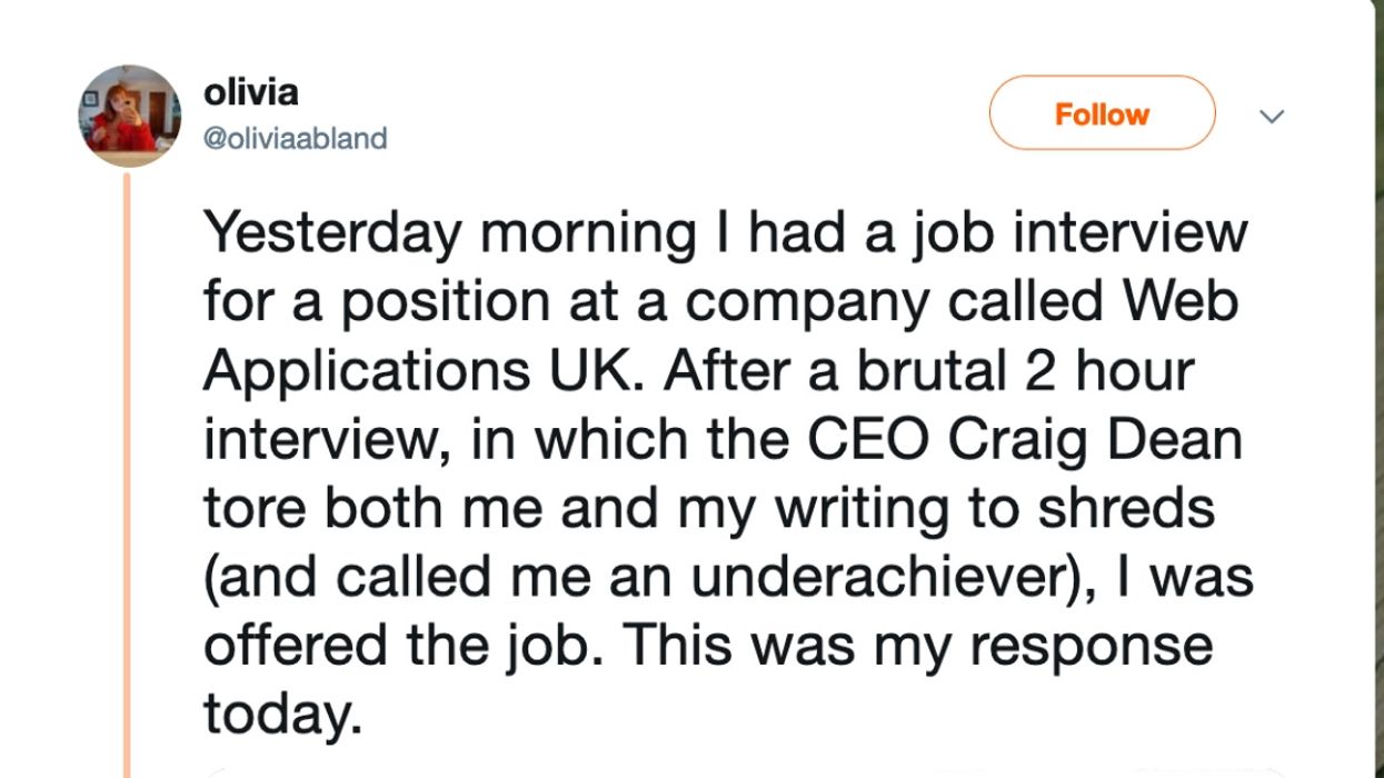 Woman's Brutal Rejection Letter To A Job Offer From Bullying Hiring Manager Is Pure Fire