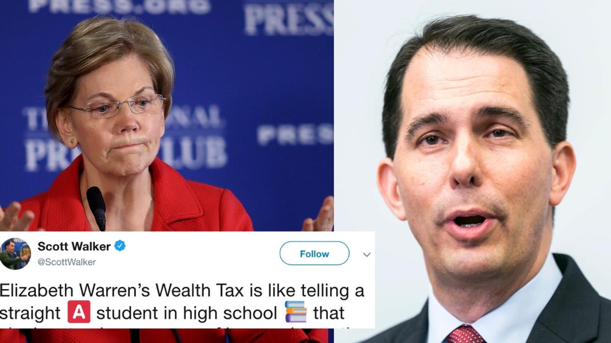 Scott Walker's Attack On Elizabeth Warren's Ultra-Millionaire Tax Backfires Spectacularly