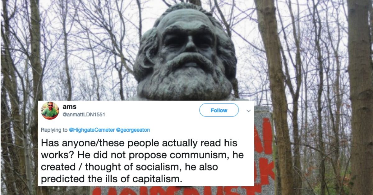 Anti-Communist Vandalism of Karl Marx Monument Sparks Debate About His Role In History