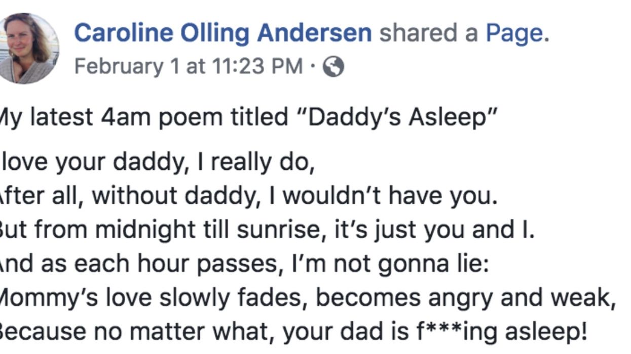 New Mom Writes Brutally Honest Poem About Her Husband Sleeping Through The Night Instead Of Helping Her With The Baby