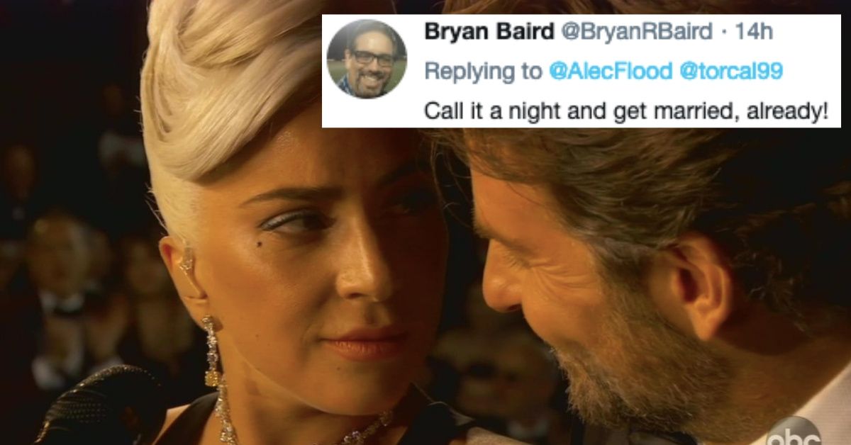 Bradley Cooper And Lady Gaga's Steamy Gaze After Performing At The Oscars Has Inspired Some Classic Memes