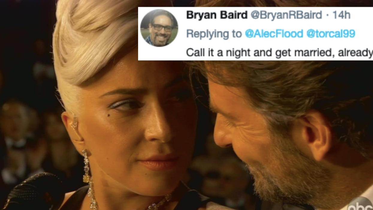 Bradley Cooper And Lady Gaga's Steamy Gaze After Performing At The Oscars Has Inspired Some Classic Memes