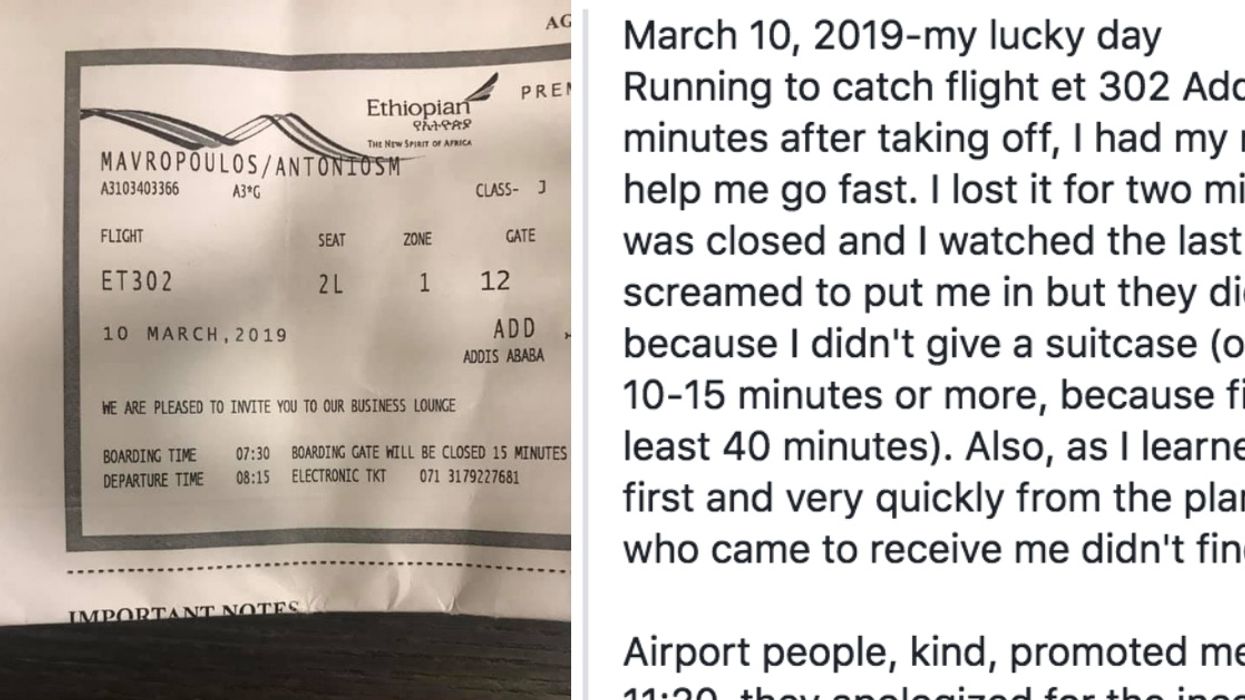 Man Pens Emotional Post About How He Just Missed Boarding The Doomed Ethiopian Airlines Flight