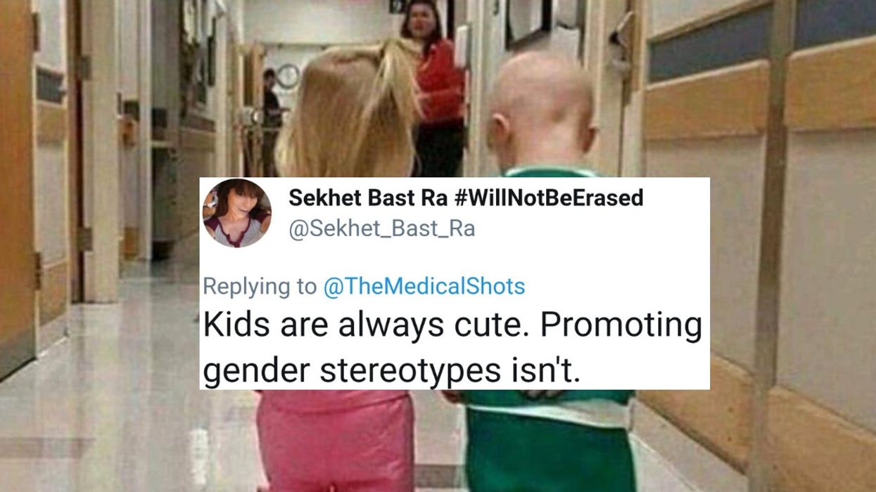 This Photo Of A Little Boy And Girl Dressed Up At A Hospital Is Being Called Out For Reinforcing Sexist Gender Norms