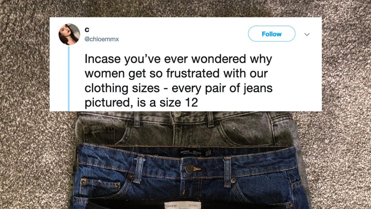 Woman Calls Out The Inconsistent Sizing Of Women's Clothing In An Eye-Opening Viral Post