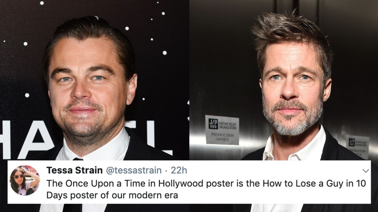 The Poster For Leonardo DiCaprio And Brad Pitt's Next Film Is Giving People Some Major 'How To Lose A Guy In 10 Days' Vibes