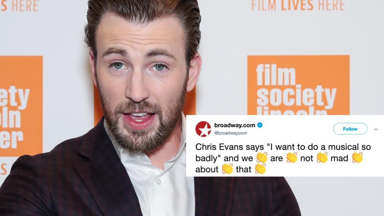 Chris Evans Wants To Be In A Musical—And Fans Are Gleefully Casting Him In Things Left And Right