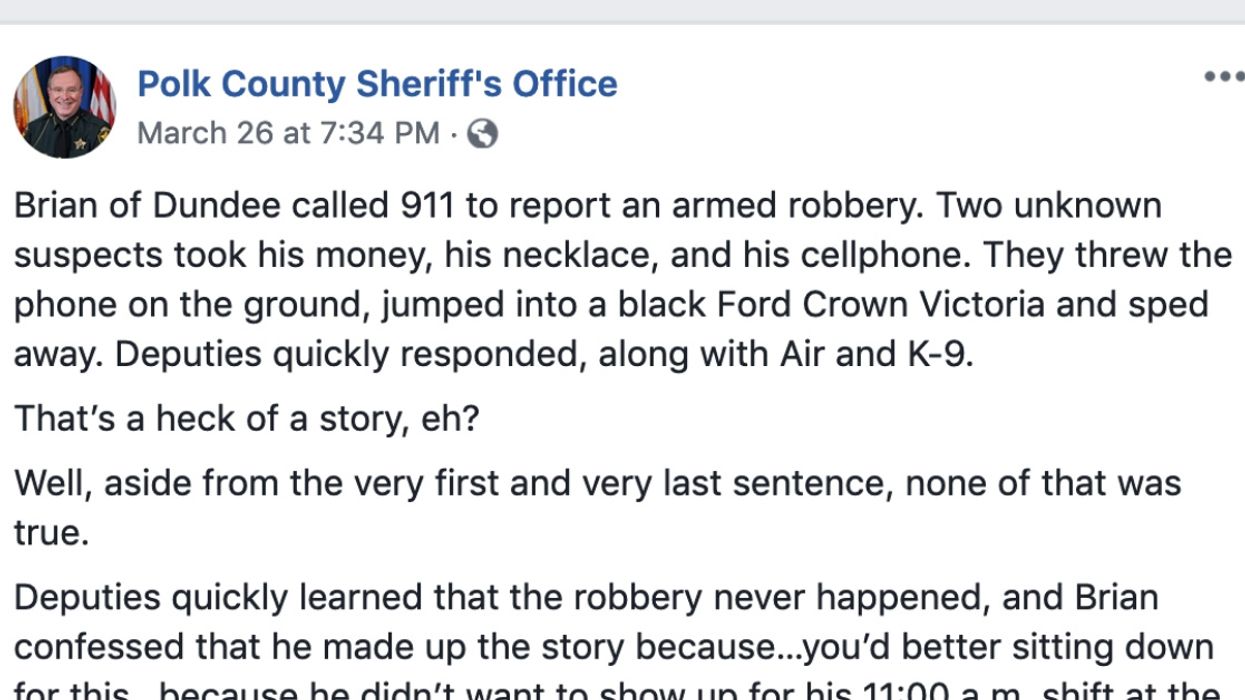 Man Calls 911 To Get Out Of Working His Fast Food Shift And He Almost Pulled It Off
