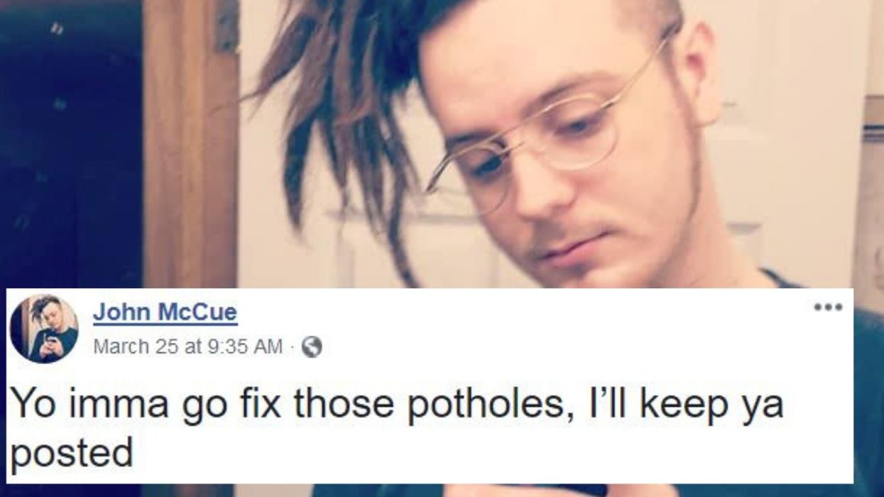 This Guy Keeps Filling Potholes In His Town, and People Are So Appreciative They're Paying Him Back With Cash, Coffee and Pot