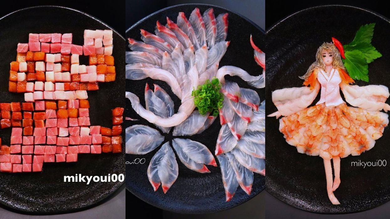 Japanese Dad Creates Incredible Art Out Of Sashimi And Shares The Beautiful Results On Instagram
