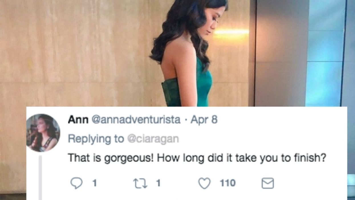 Student Spends A Month Creating And Hand-Painting Her Intricate Graduation Ballgown—And It's Absolutely Stunning