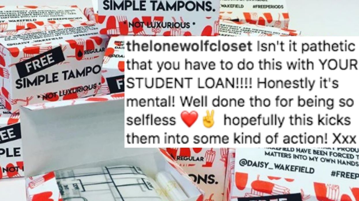 University Doesn't Cover The Cost Of Sanitary Products, So Student Uses Her Loan To Offer Them To Other Students For Free