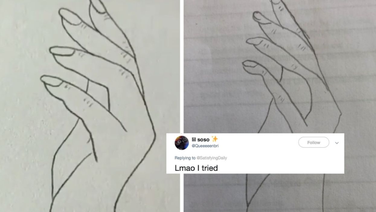 This Viral Video Of A Simple Way To Draw A Woman's Hand Is Proving Way More Difficult To Duplicate Than People Realized