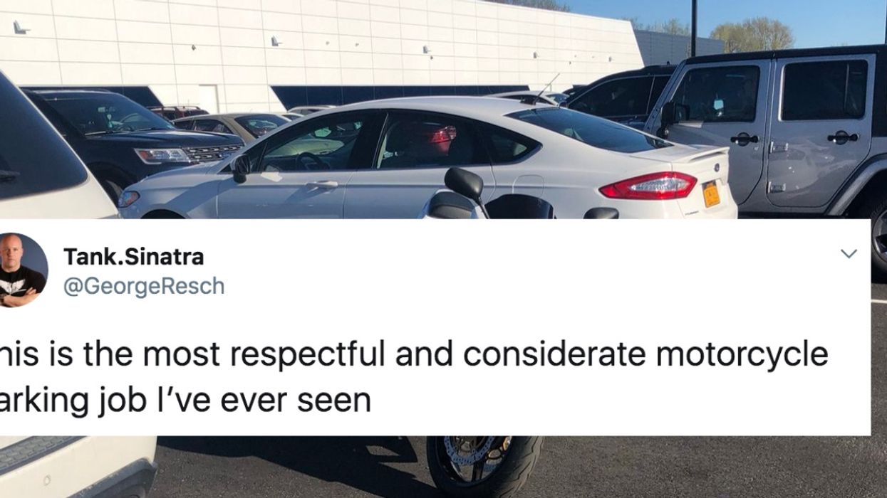 Picture Of A Motorcycle's Parking Job Sparks A Conversation About The Most 'Considerate' Way For One To Be Parked