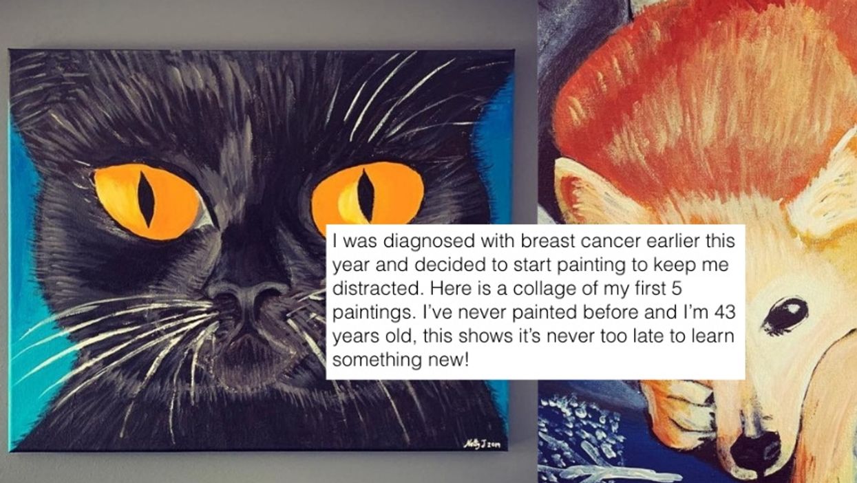 43-Year-Old Woman Takes Up Painting After Cancer Diagnosis—And Her Works Are Pretty Inspiring