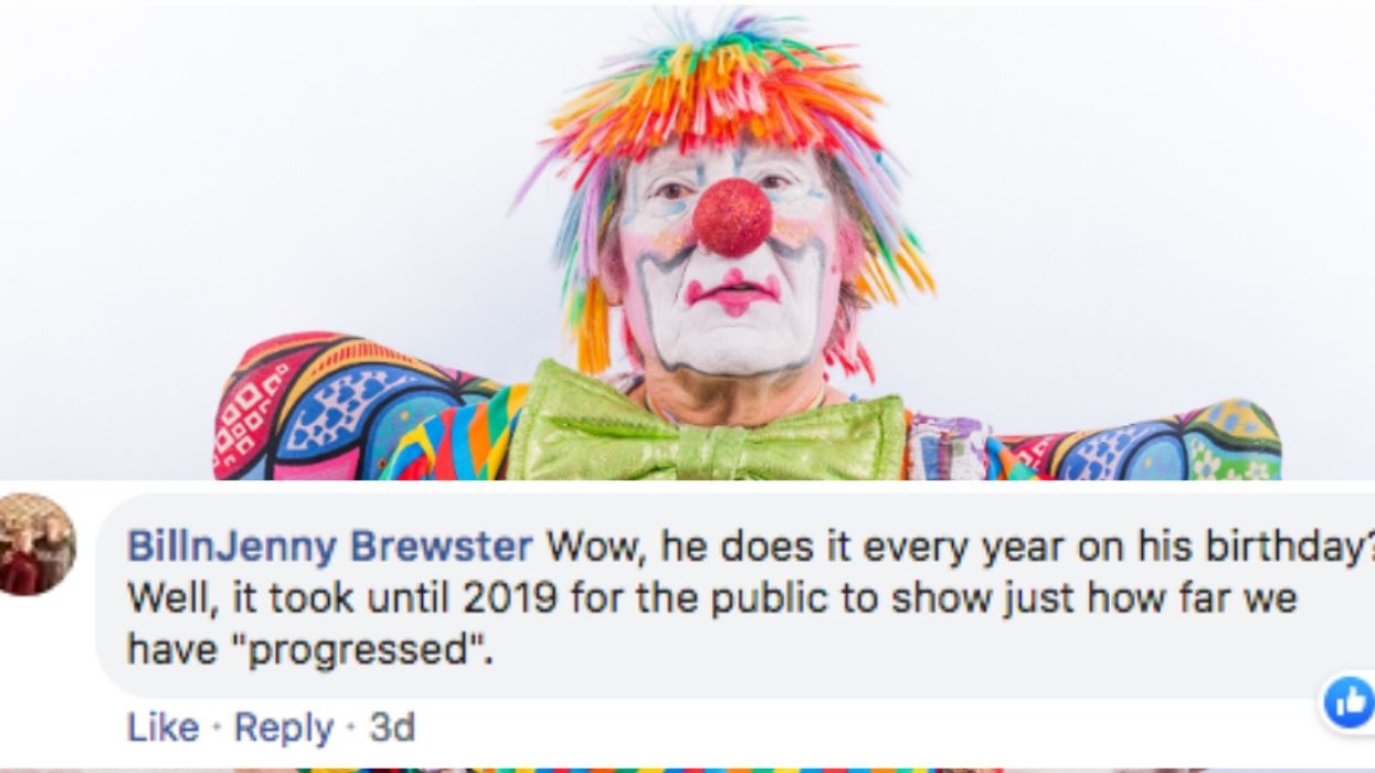 Kindly Man In His Seventies Dresses Up As A Clown For His Birthday—And Winds Up Getting The Cops Called On Him