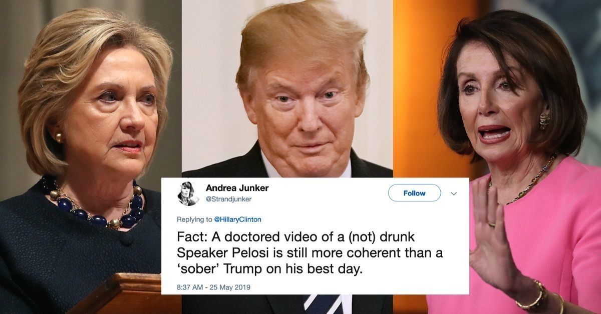 Hillary Clinton Slams Trump For Sharing That 'Sexist Trash' Doctored Video Of Nancy Pelosi