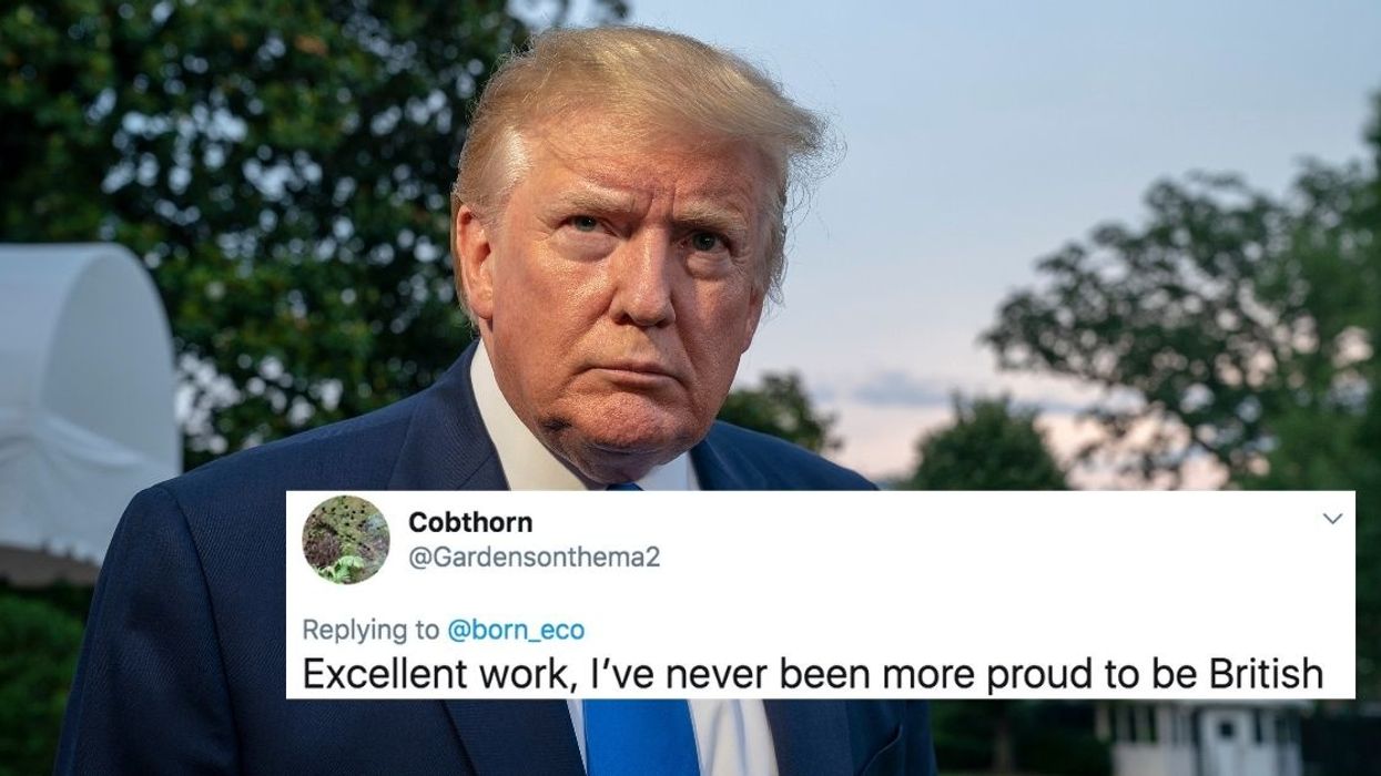 An Anti-Trump Art Student Mowed A Giant NSFW Message Into The Field Where Trump Landed For His UK Visit