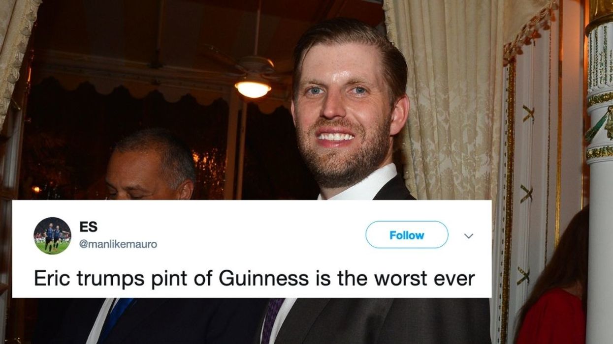 Eric Trump's Cringey Attempt At Pouring A Pint Of Guinness Could Legit Ignite World War III