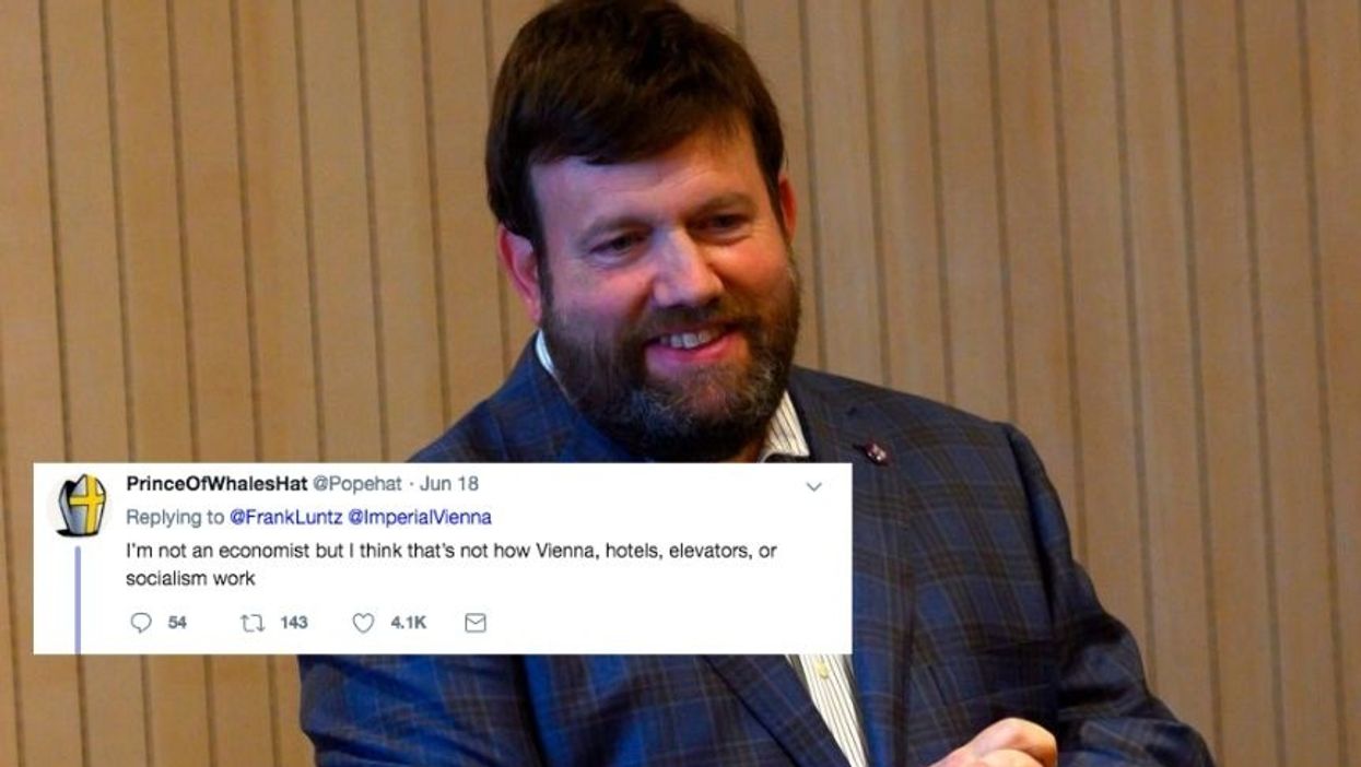 Republican Pollster Gets Completely Owned After Trying To Blame A Broken Hotel Elevator On Socialism