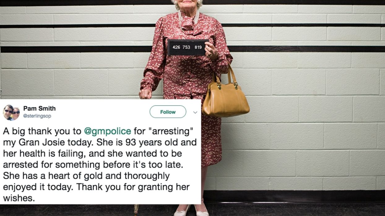93-Year-Old Great-Great-Grandmother Gets Her Wish Of Being Arrested After 'A Life Of Being Good'